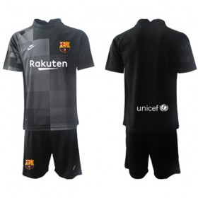 Koszulka FC Barcelona Bramkarska Dziecięcy Wyjazdowe Stroje Piłkarskie 2021/22 Krótki Rękaw